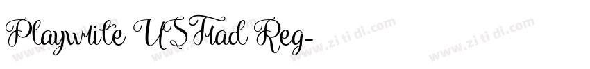 Playwrite USTrad Reg字体转换